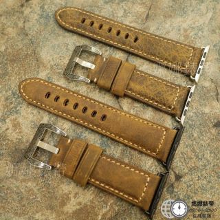 娜娜錶帶 快速出貨 十代 SE 九代 ultra 爆裂紋 真皮錶帶 46mm 41mm 44mm 蘋果錶帶 瑪雅扣