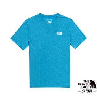 【美國 The North Face】男款 閃電快乾短袖吸濕排汗衣 FlashDry/機能性快排衫 子午藍 536Q