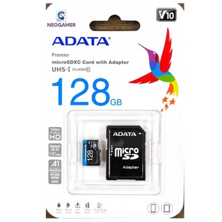 【NeoGamer】 ADATA 威剛 Mircro SD記憶卡 128G -小藍卡 公司貨
