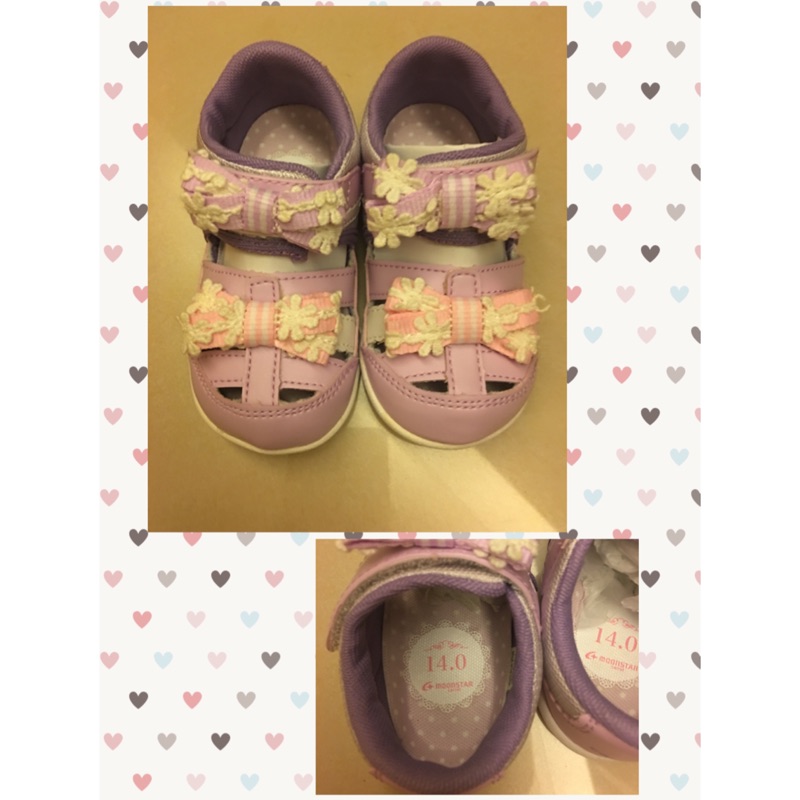 日本moonstar/Carrot機能童鞋-緞帶護趾涼鞋款 女童款 14cm