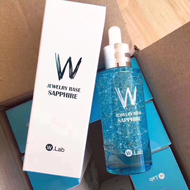 W.lab名模聚光妝前精華液 保濕控油款藍瓶