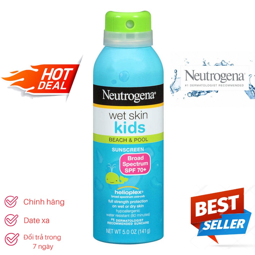Neutrogena 濕皮膚兒童噴霧防曬霜 SPF 70 +