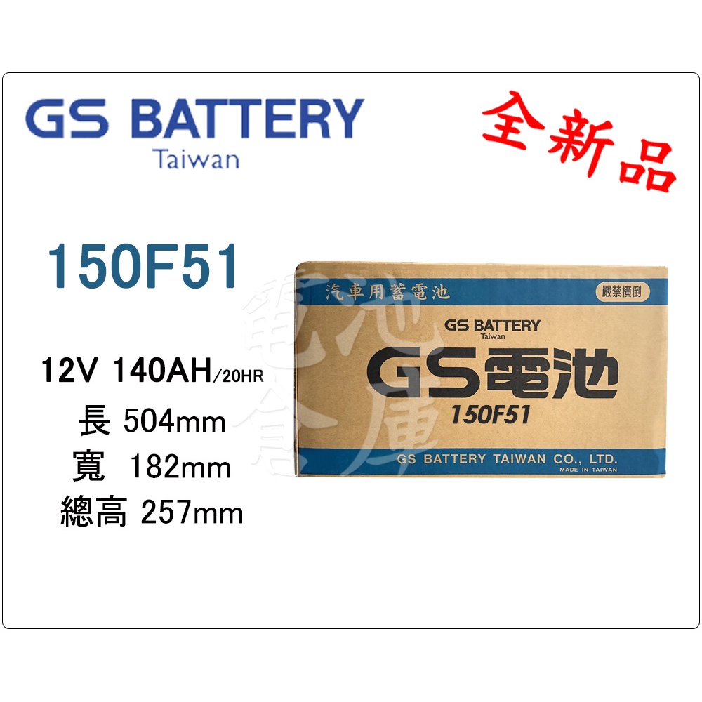 ＊電池倉庫＊全新GS(統力) 加水汽車電池 150F51(N120 115F51可用)