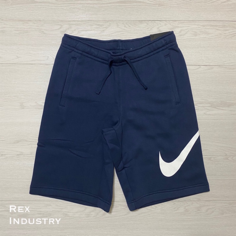 《RexInd.》Nike Jersey Shorts 大勾 大Logo 短褲 棉褲 Blue 843520 深藍