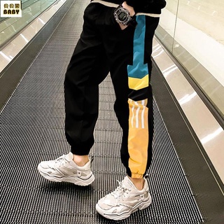 熱銷款長褲男童 運動褲 秋褲 年春秋薄款兒童夏季冰絲褲子中大童潮牌帥氣防蚊褲