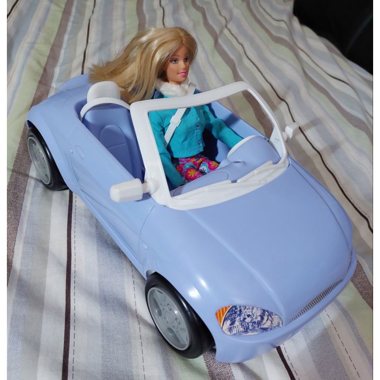 芭比娃娃汽車 絕版品 芭比汽車 淡紫色汽車 芭比車 敞篷車(不含芭比)
