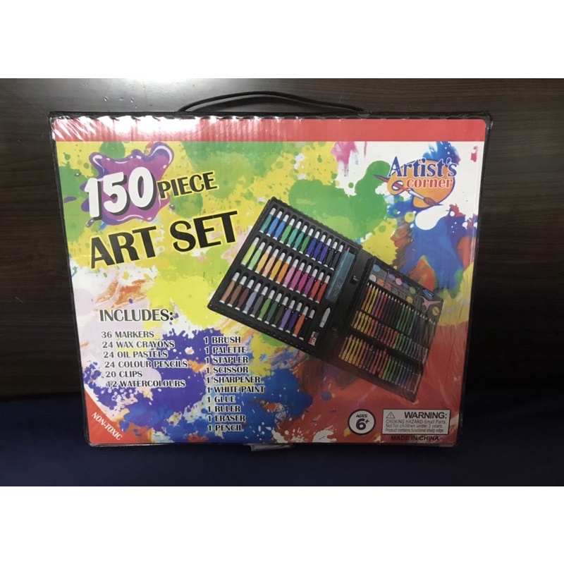 《全新》150件 兒童繪畫組 彩色筆 彩虹筆 蠟筆 粉蠟筆 色鉛筆 水彩 麥克筆 繪畫筆 文具