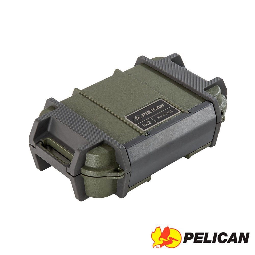 PELICAN 派力肯 R40 小型防水氣密箱 IP68 綠色 / 露營 生存遊戲 極限運動 適用 廠商直送