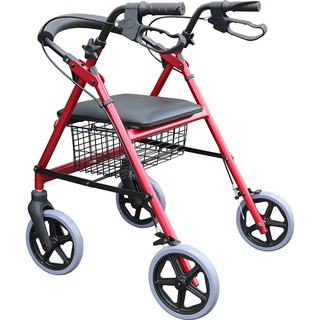 助行推車 富凱源機械式輪椅(未滅菌) 鋁合金助步車 JI833 鋁製四輪車標準款 帶輪型助步車