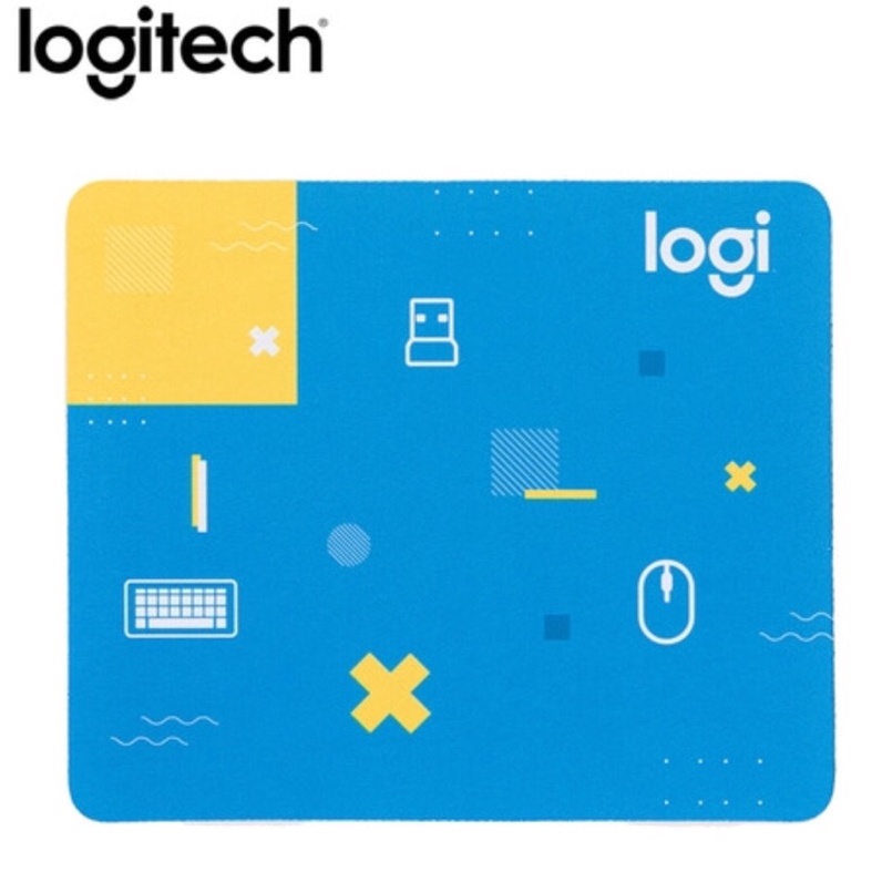 全新 Logitech羅技滑鼠墊－布面滑鼠墊 幾何生活造型
