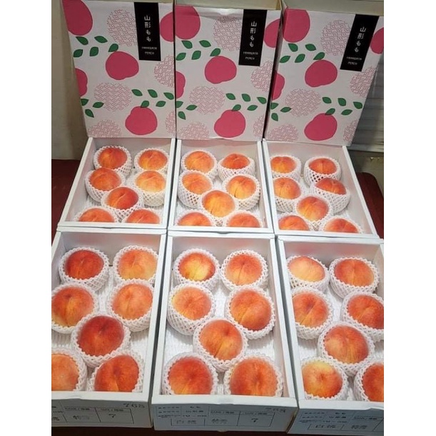 日本山形縣小資足水蜜桃🍑原裝七入盒裝組盒
