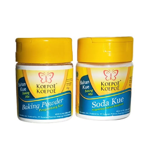 KOEPOE KOEPOE Baking Powder 發酵粉 (45g) &amp; Soda Kue 蘇打粉 (81g)