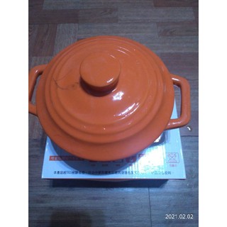全新橘色陶瓷烘培湯盅