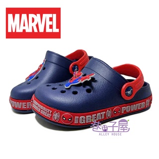 【15號】MARVEL漫威 蜘蛛人 童款防水兩穿布希鞋 園丁鞋 [MNKG11516] 藍 MIT台灣製造【巷子屋】