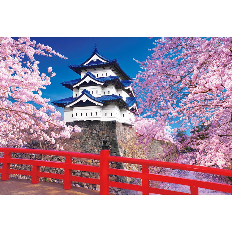 51-234 絕版1000片日本進口拼圖 風景 日本弘前城 櫻花