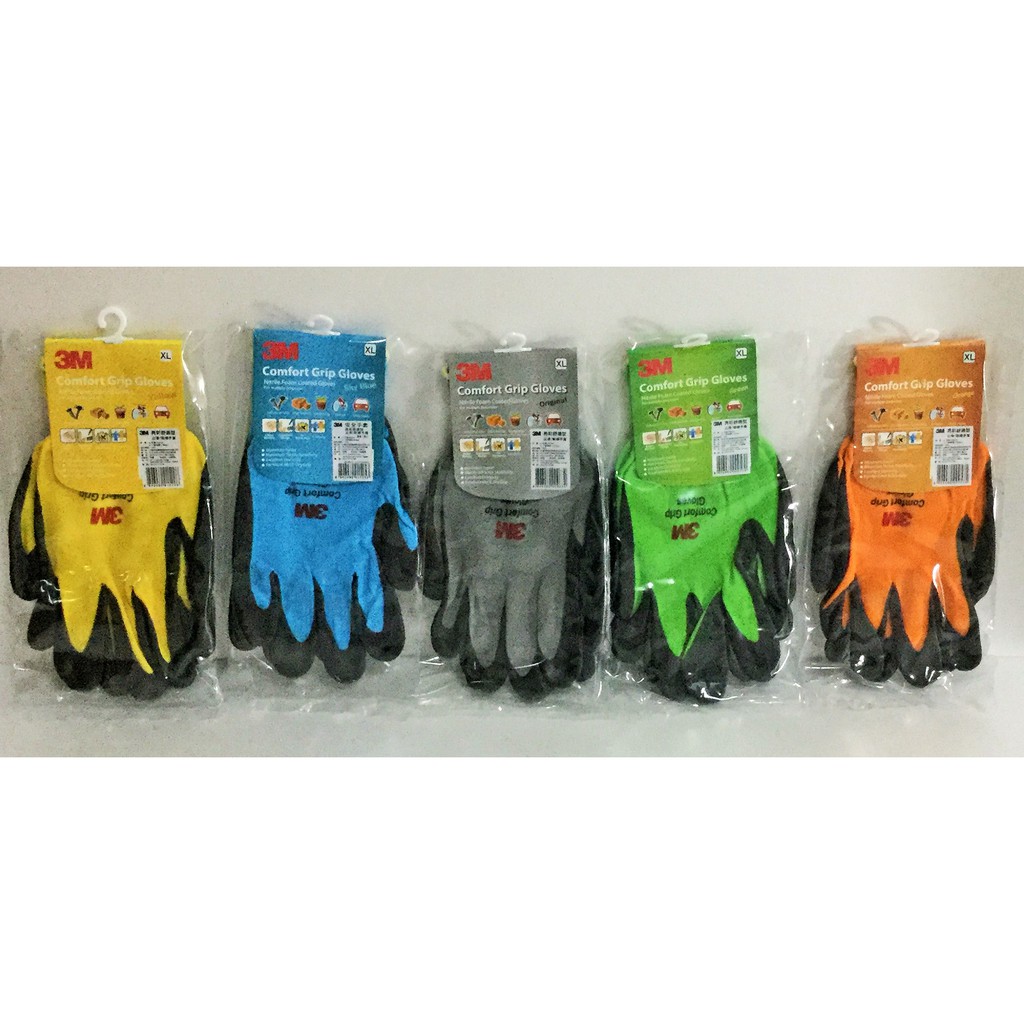 現貨 韓國製造 3M亮彩舒適型止滑/耐磨手套 安全手套 工作手套 生活好幫手(尺寸XL)