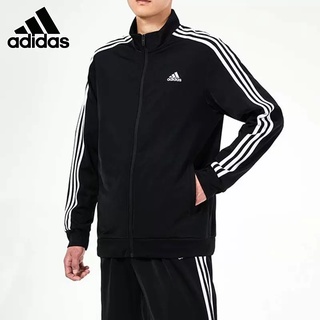 Adidas 外套夾克 男款 三條槓立領防風運動棒球服夾克H46099