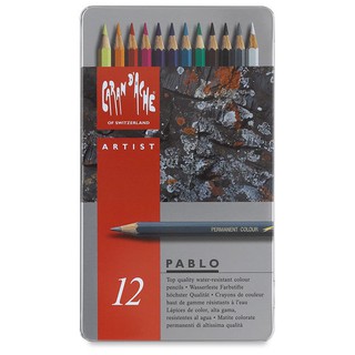 瑞士 CARAN D'ACHE(卡達)專家PABLO油性12色彩色鉛筆*666.312