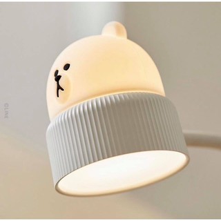 韓國代購 Line熊大檯燈 USB攜帶式檯燈 3段調光 美光燈 小夜燈 白光 黃光