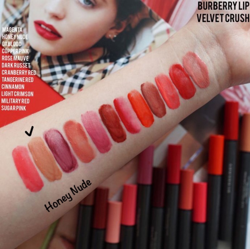 burberry lip velvet crush rosy mauve