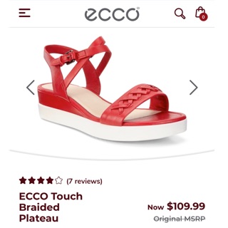 Ecco TOUCH BRAIDED PLATEAU 37號 ecco