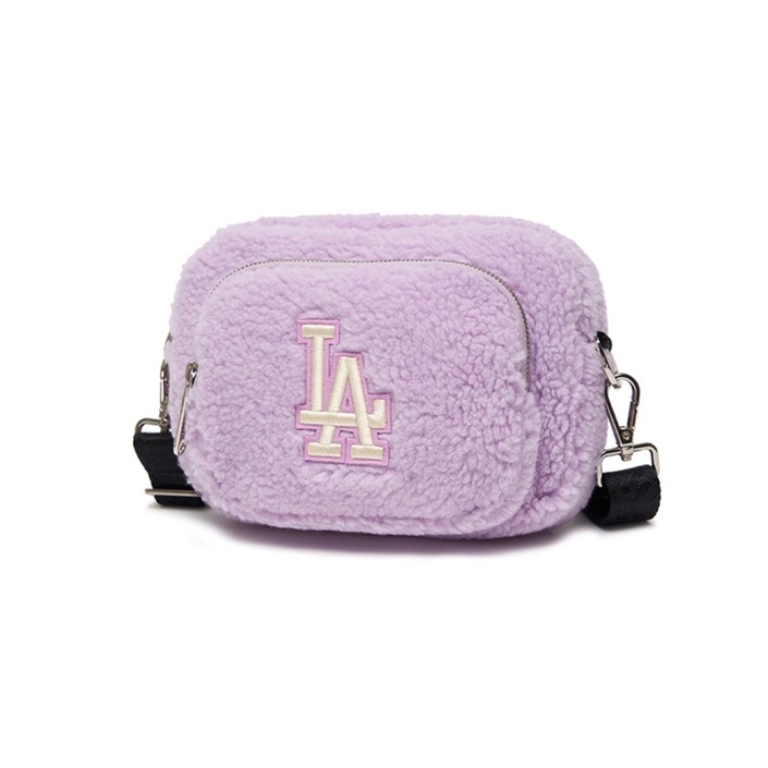 MLB側背包 FLEECE系列 洛杉磯道奇隊/薰衣紫色