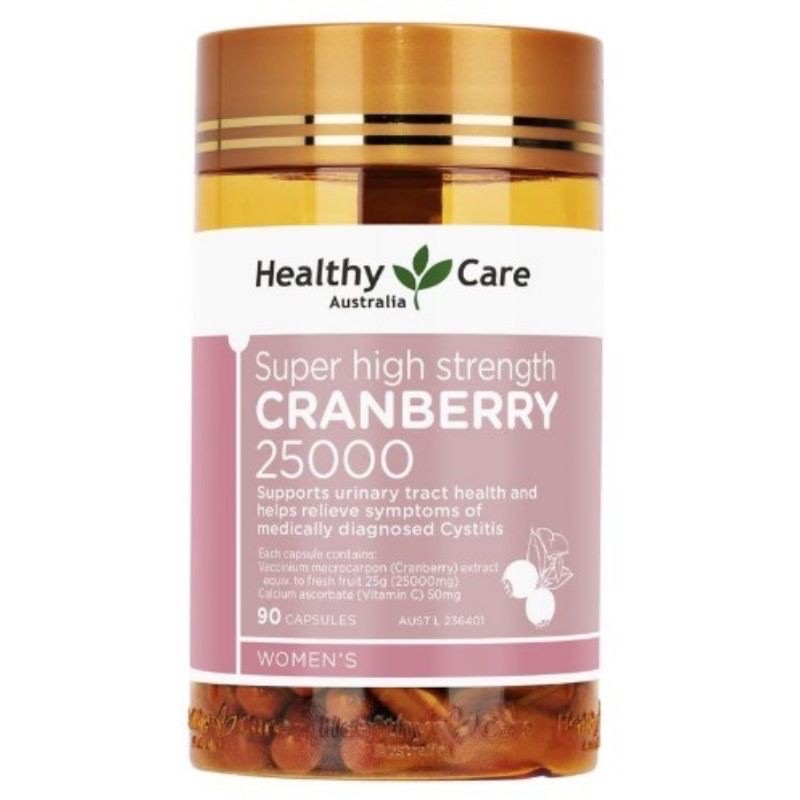 賠售 澳洲 Healthy Care 高濃度高單位蔓越莓膠囊90顆 25000mg Cranberry