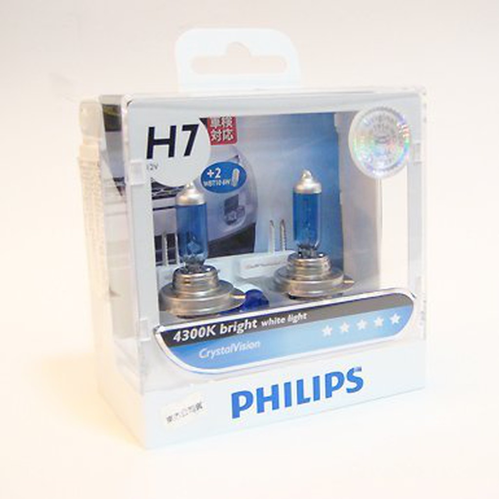 《總代理公司貨含發票》PHILIPS H7 4300K 飛利浦水晶之光汽車大燈燈泡 採用UV-Cut抗紫外線石英玻璃 (