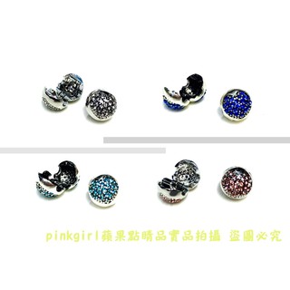 【現貨】 潘朵拉風 愛心鑲鑚 定位珠 吊飾 墜飾 定位扣 大孔珠 DIY 手鍊 手環 手繩 【0143】