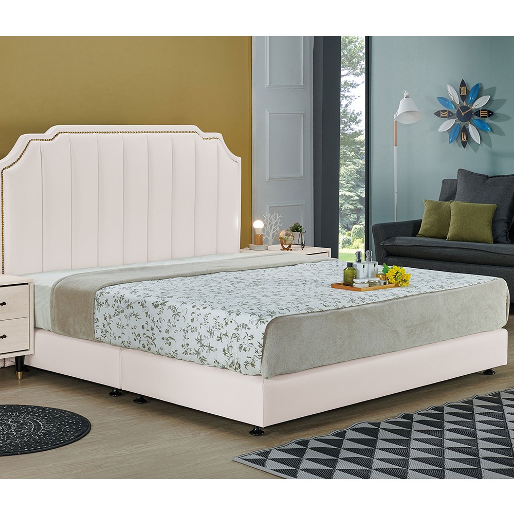 obis 床底 雙人床底 白色PVC皮5尺床底（不含床頭）