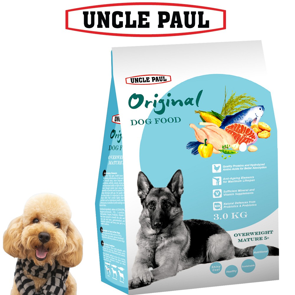 【UNCLE PAUL】保羅叔叔田園生機狗食 3kg(肥胖成犬 熟齡犬用)