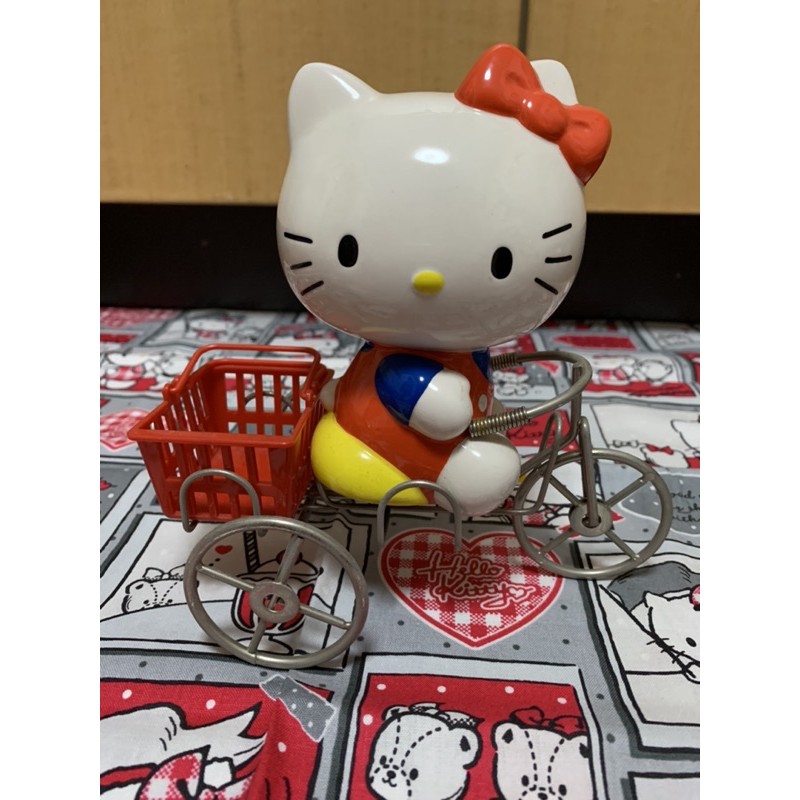 日本帶回三麗鷗授權正品哈囉凱蒂貓hello kitty Sanrio 裝飾 絕版腳踏車 提籃 自轉車 騎車造型 歷史悠久