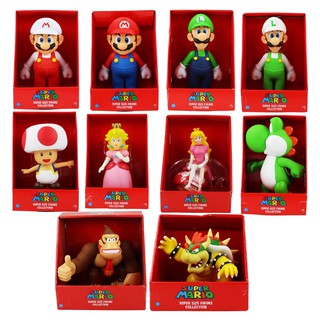 ✳ Super Mario Bros🌈超級瑪利歐兄弟 馬里歐 瑪麗奧 路易 蘑菇人庫巴桃子公主 猩猩耀西模型公仔搪膠
