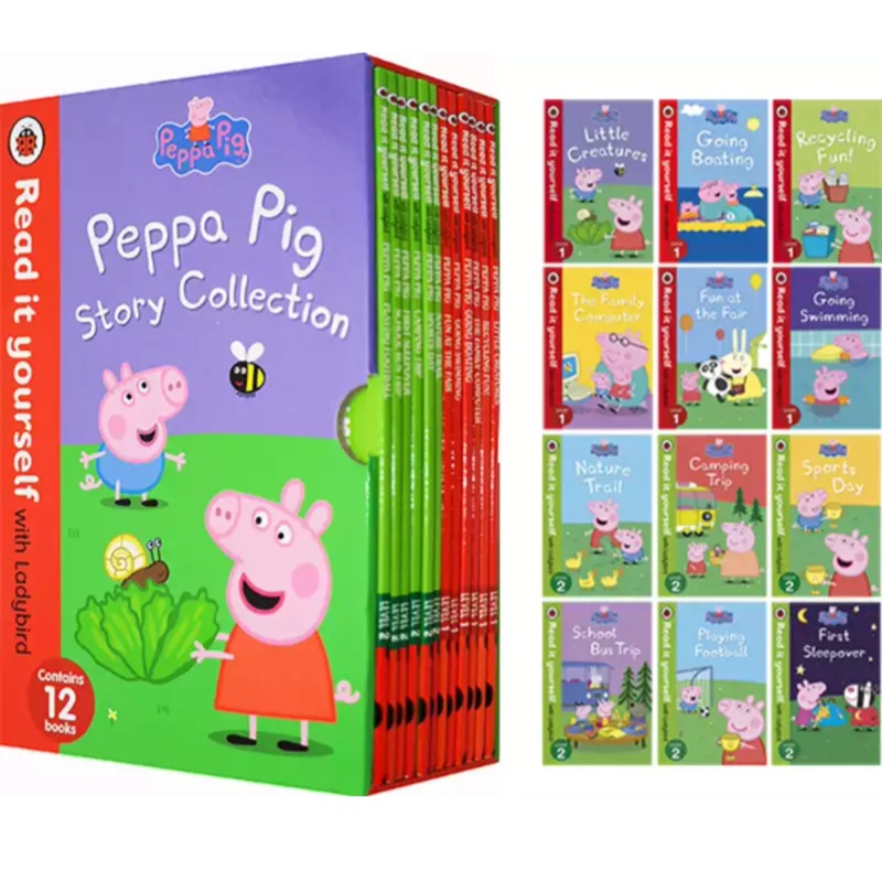 現貨+預購-英文原版繪本 12冊套裝 佩佩豬 粉紅豬小妹 分級讀物 Peppa pig Read It Yourself