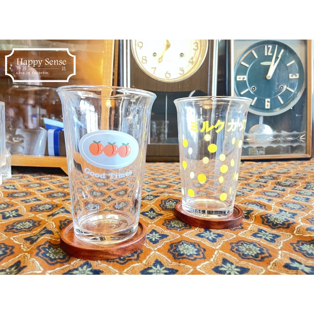 日式懷舊圖案玻璃杯冷飲杯(孤品)