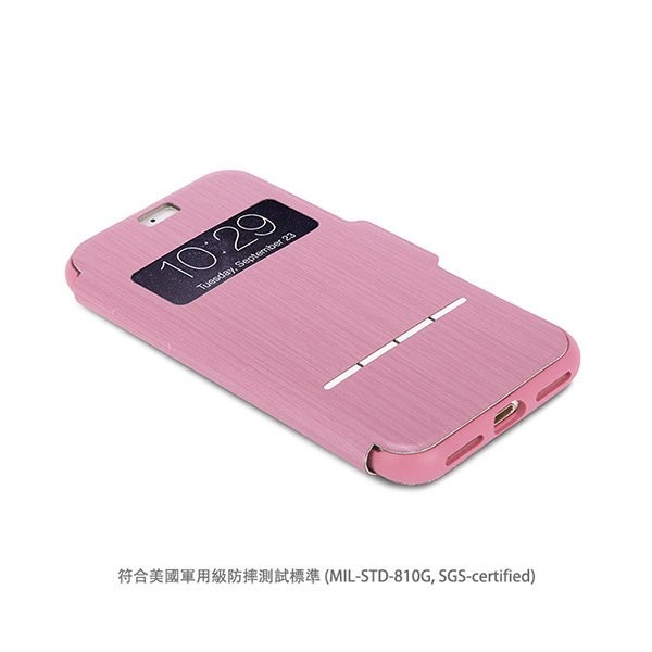 moshi Sensecover for iPhone6 Plus/6S Plus 感應式側開保護殼 - 粉