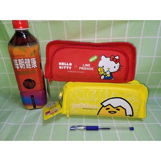 正版HELLO KITTY凱蒂貓/蛋黃哥前拉鍊袋筆袋~KT筆袋~蛋黃哥筆袋---約20X9公分[可愛娃娃]