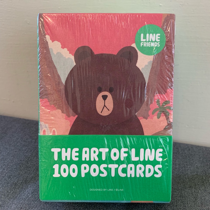 全新 Line Friends 書型 精裝 明信片 100張 熊大 兔兔 聖誕節 交換禮物 生日禮物 紀念品