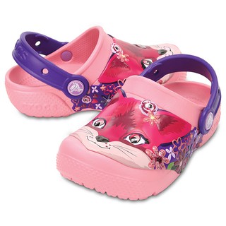 麻緹子 Crocs 卡駱馳 小布希鞋 牡丹粉紫 趣味貓 Classic 洞洞鞋 Kids 小鱷魚 休閒鞋 童鞋 出清特價