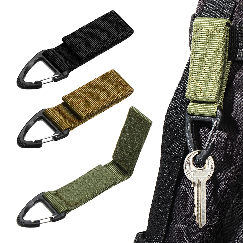 戶外露營便攜式登山扣皮帶工具 / 軍事戰術裝備尼龍織帶皮帶夾 / 防丟鑰匙鉤安全掛夾