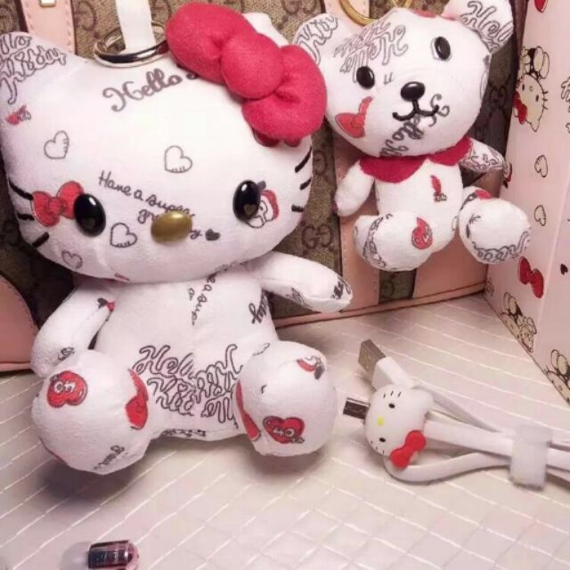 Hello kitty公仔毛絨行動電源KT凱蒂貓行動電源