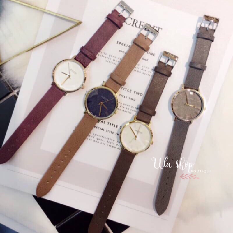韓國品牌 韓國品牌 JULIUS 公司貨 JA953 磨砂質感真皮錶 質感鏡面手錶