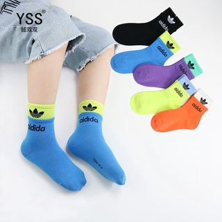 【5雙裝】秋冬兒童襪子 新款羅口字母中筒襪精梳棉男女童學生運動襪