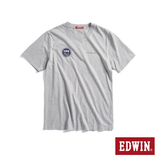 EDWIN 人氣復刻 印花章短袖T恤(麻灰色)-男款