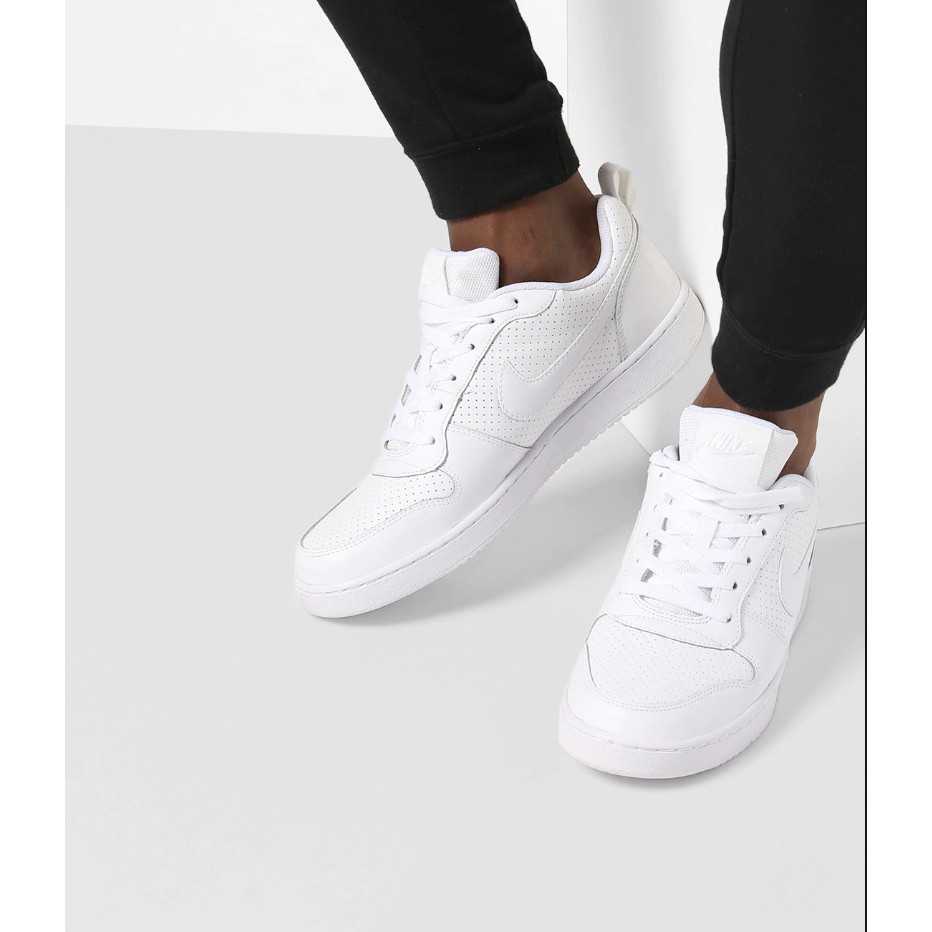 nike court borough low white