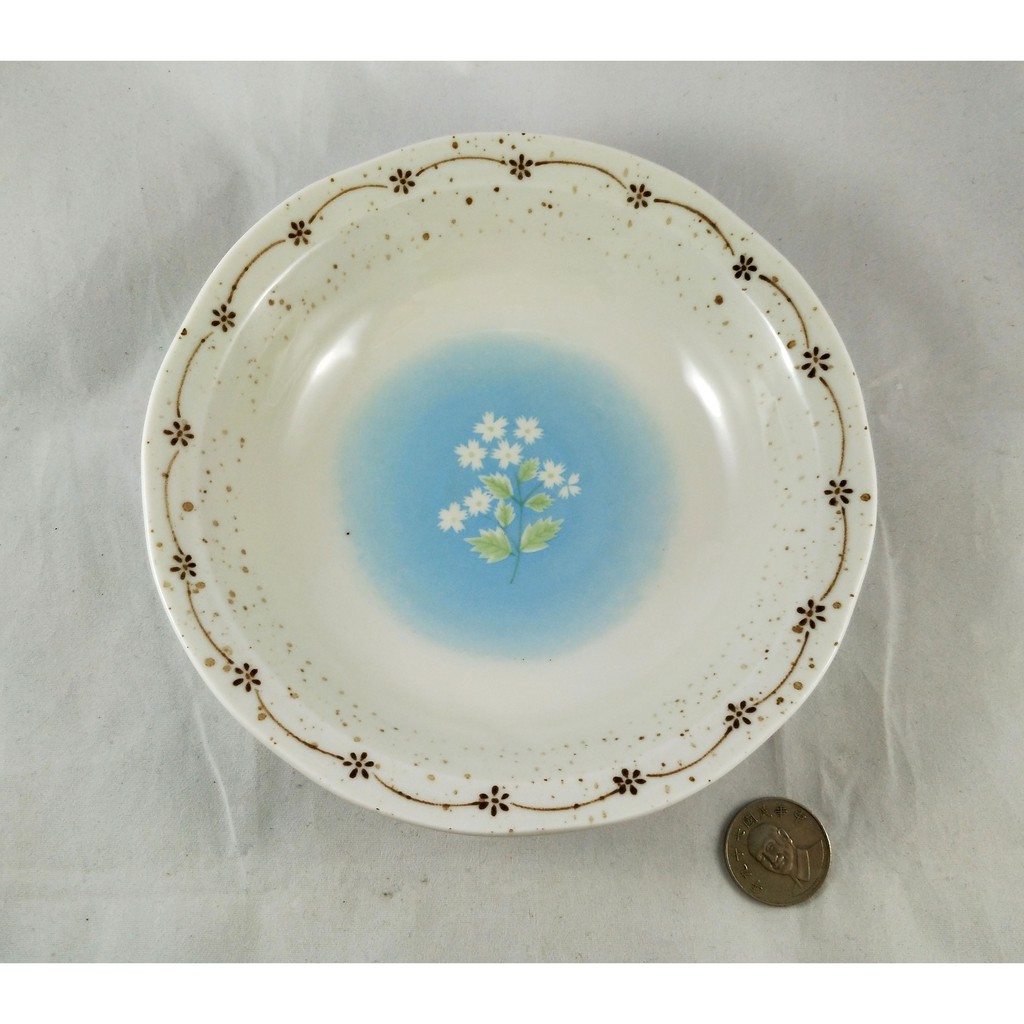小花 藍 盤子 盤 圓盤 菜盤 餐盤 水果盤 點心盤 湯盤 餐具 廚具 日本製 陶瓷 瓷器 食器 可用於 微波爐 電鍋