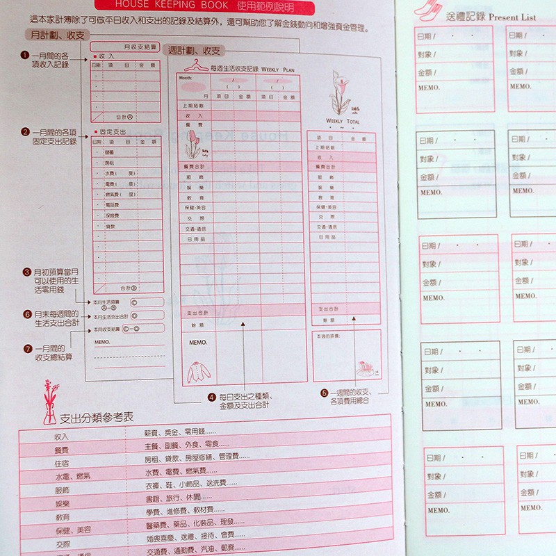 現貨巨門25家計簿家計本家庭記賬理財本收支薄懶人記賬本賬冊手帳本 蝦皮購物