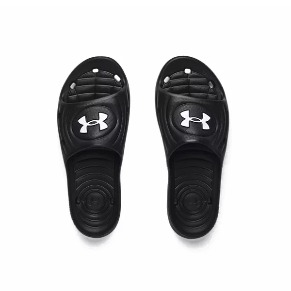 【UNDER ARMOUR】UA Locker IV 拖鞋 基本LOGO 黑 男鞋 -3023758-001