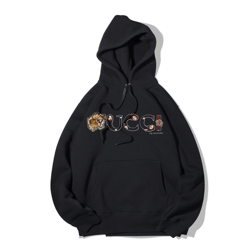 E.C.G COLLECTION ECG FEAT. Hooded 限量虎頭 翻玩 Gucci 連帽T S~5XL