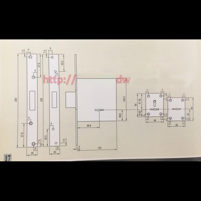 【susumy】HOME 安住 925-60 葉片式四段暗鎖  大門鎖 鐵門鎖 隱藏式門鎖